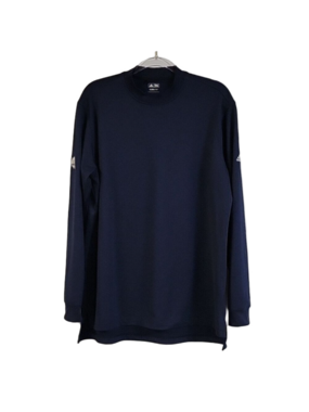 Adidas Golf Climalite Mock Neck Pullover Long-Sleeved Shirt, Navy Blue, Sz Lg